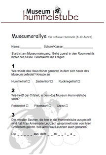Sie können sich hier die Museumsrallye als pdf (6 Seiten) downloaden.